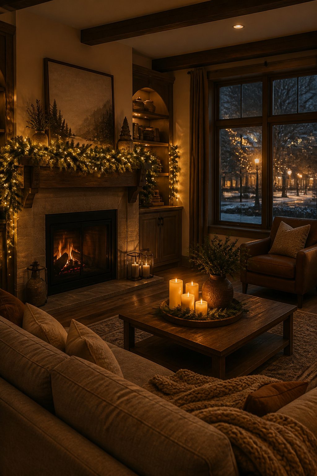 7 Christmas Decorating Inspiration Ideas for Your Home in 2026 7 LED string lights wrapped around a garland.