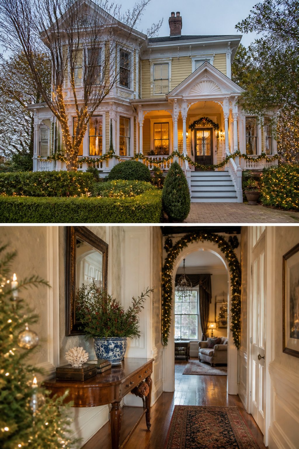 Historic Marietta homes decorated for the Christmas Pilgrimage Tour.