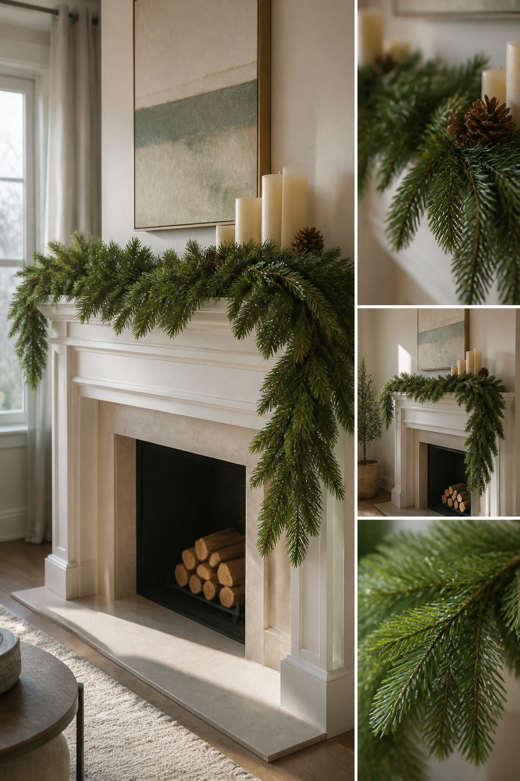 Annabelle Pine garland displayed on a table.