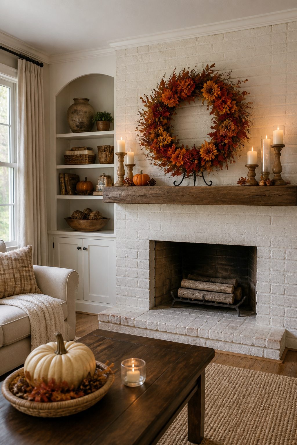 Examples of wreath placements beyond the front door.