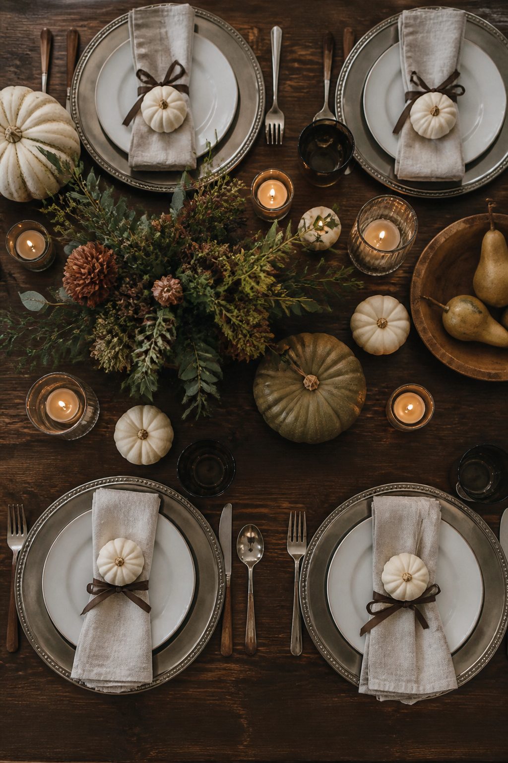 A rustic place setting with a dinner fork, knife, and spoon.