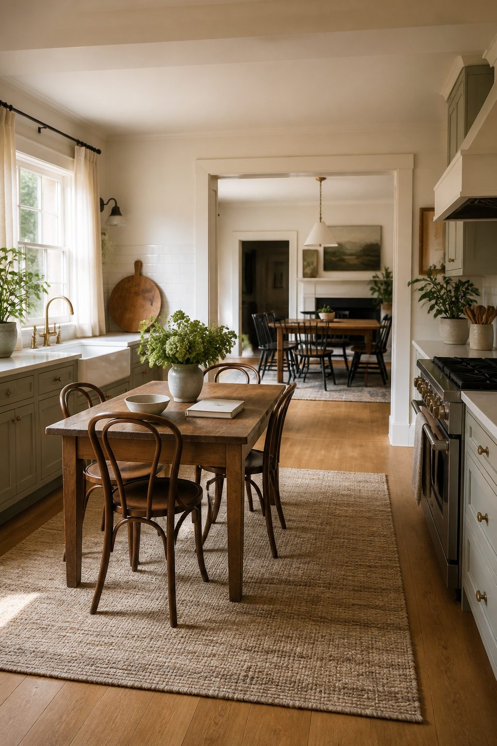 Polypropylene rug placed in a kitchen area.
